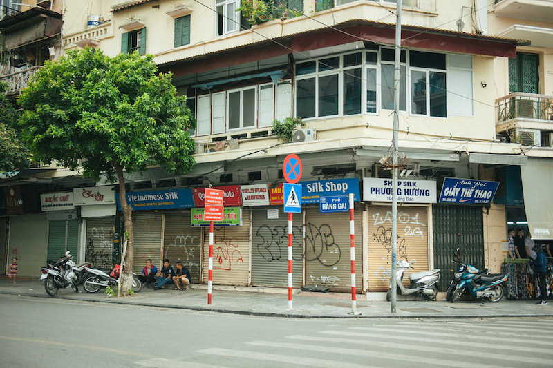 Without foreign tourists, Hanoi’s Old Quarter souvenir shops and hotels shut down