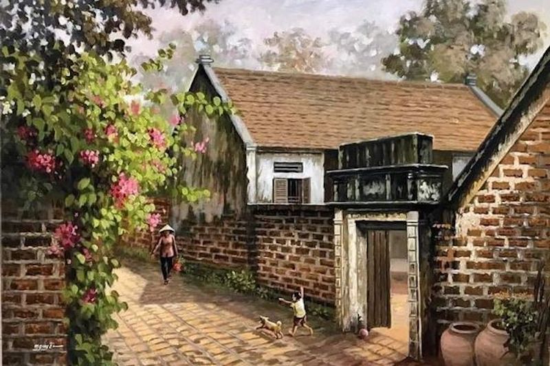 Paintings of Vietnam peaceful village life go viral