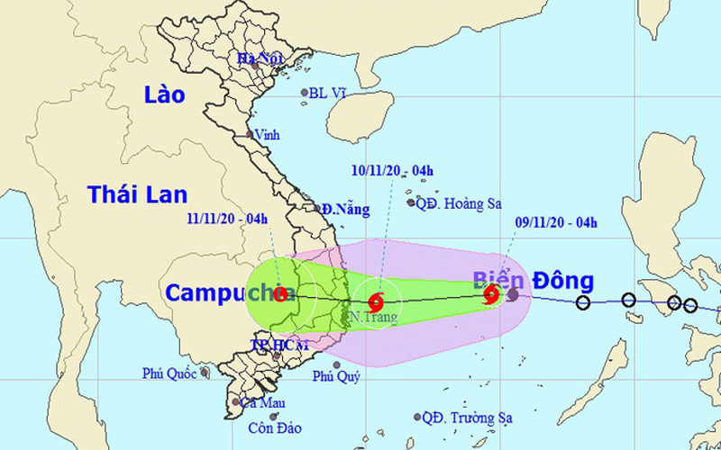 Tropical depression grows into storm Etau and heads toward Vietnam