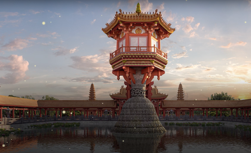 Visitors can visit One Pillar Pagoda in Hanoi via virtual reality technology