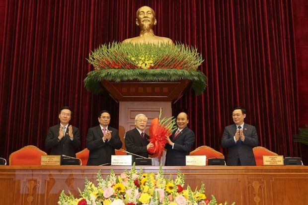 Mr. Nguyen Phu Trong re-elected to be Party General Secretary