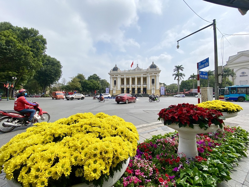 Hanoi's streets are decorated to welcome the New Year of the Buffalo 2021