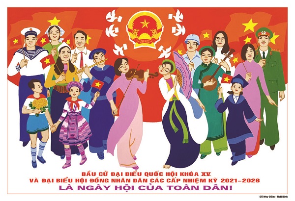 Propaganda paintings cheer up Vietnam’s general election