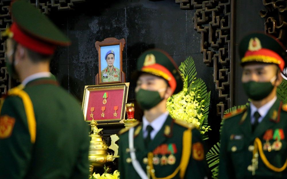 Funeral of Vietnamese peacekeeper die on duty 