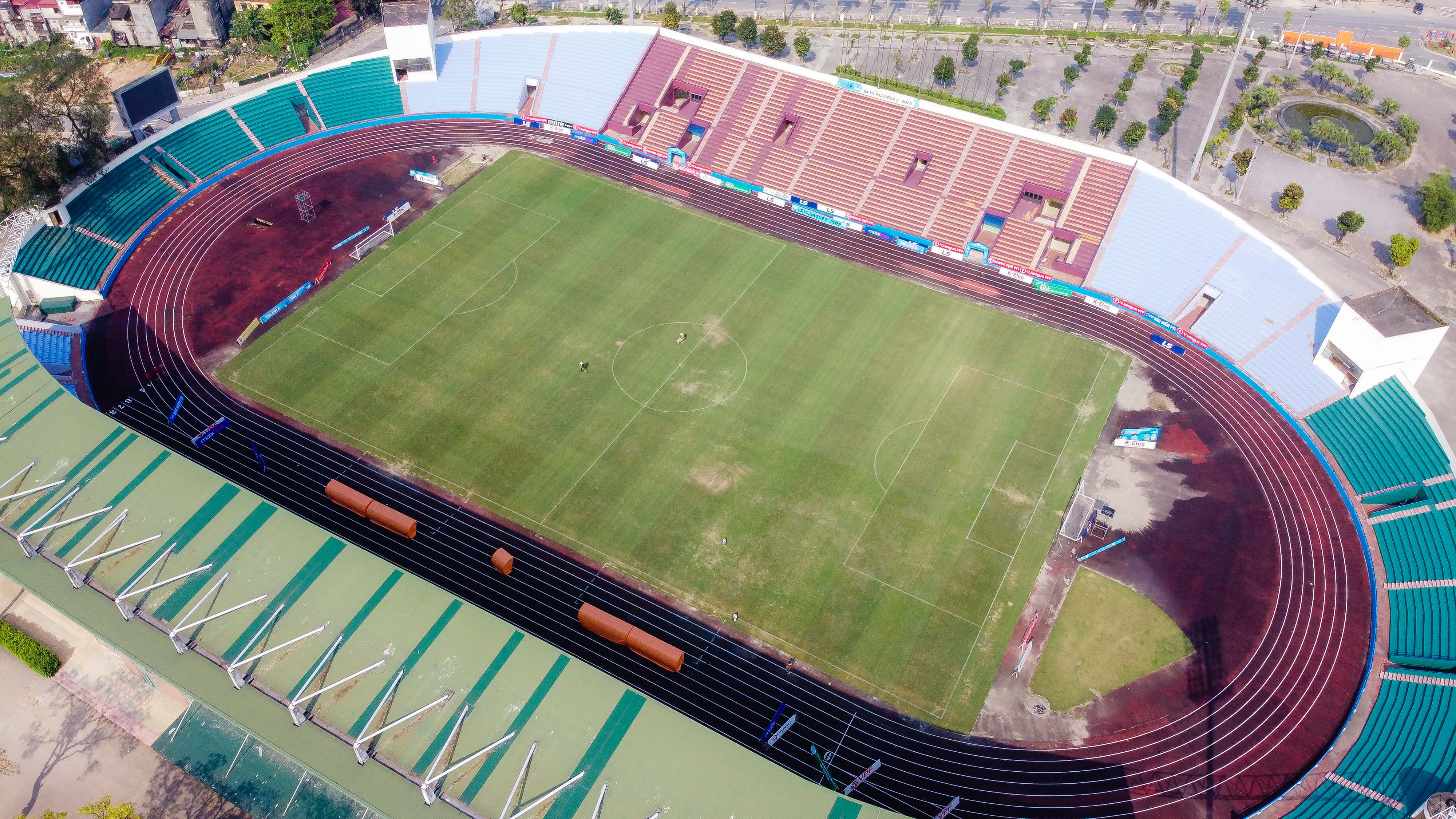 Close-up of Viet Tri Stadium for SEA Games 31