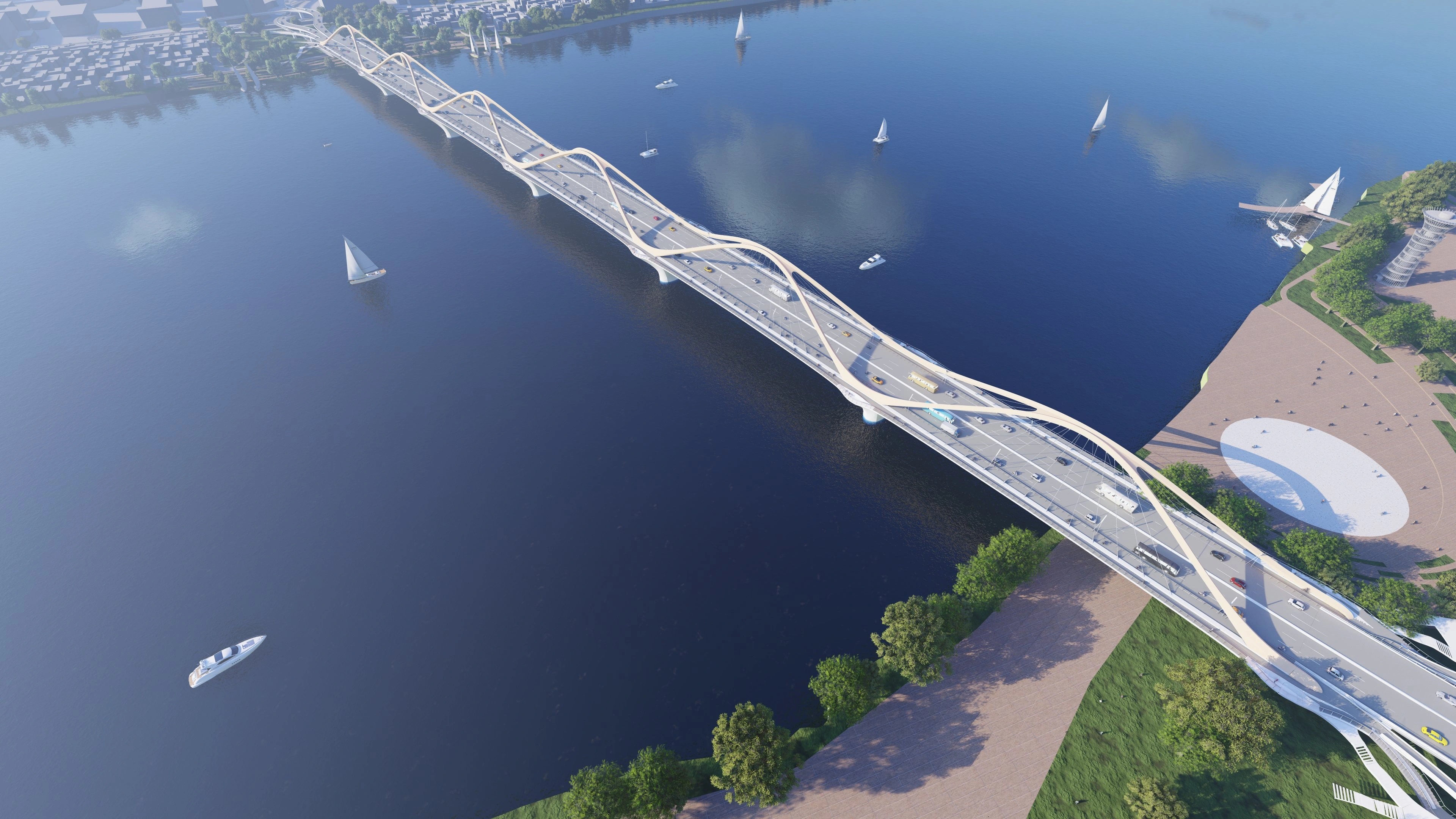 Hanoi selects final design of Tran Hung Dao Bridge