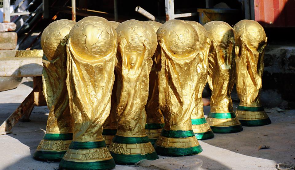 Trophy copies for winning World Cup dreamers