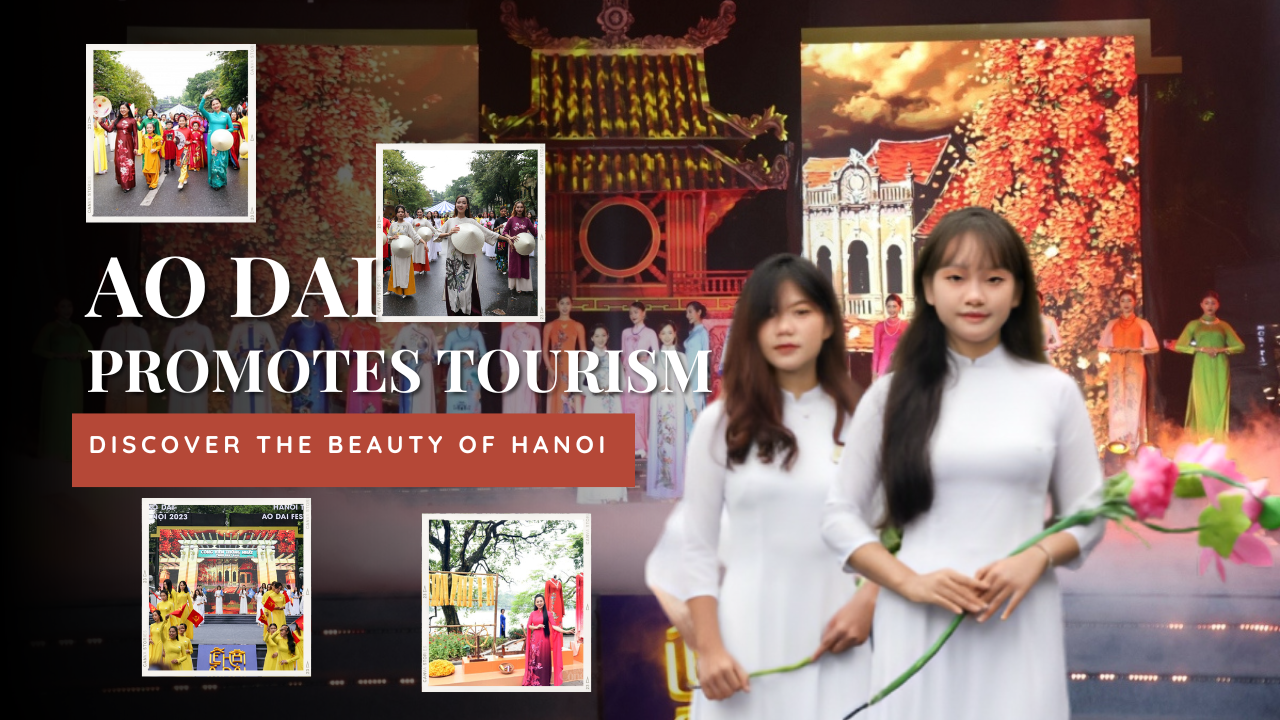 Ao Dai promotes tourism: Discover the beauty of Hanoi