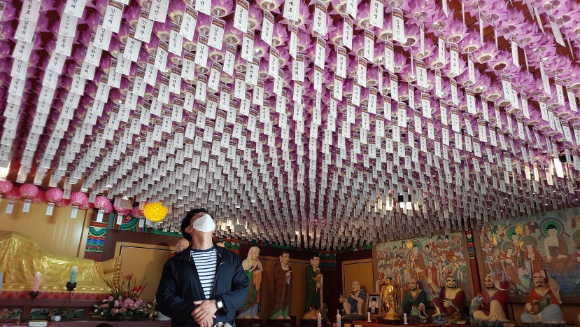   Hanging on the ceiling are many wishes from pilgrims. Photo: Ngo Minh/The Hanoi Times