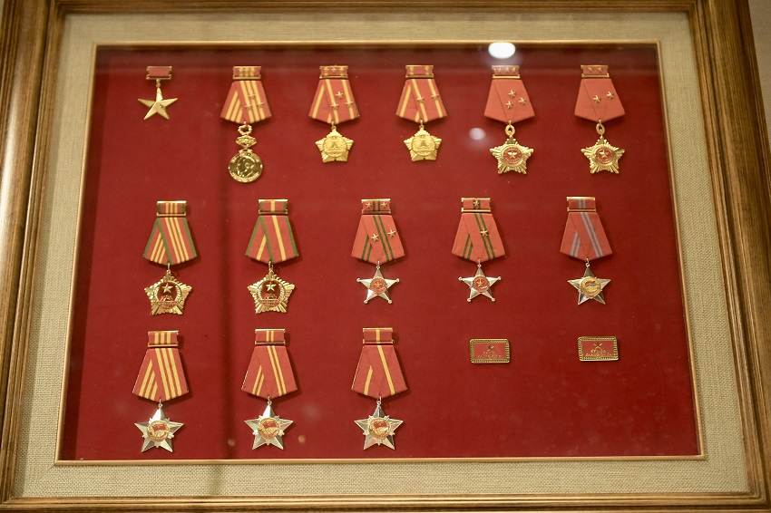 Medals awarded to the General by the Communist Party of Vietnam, the Vietnamese Armed Forces and State