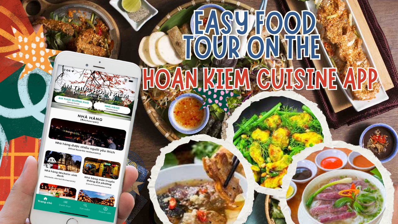 Easy food tour on the Hoan Kiem cuisine app