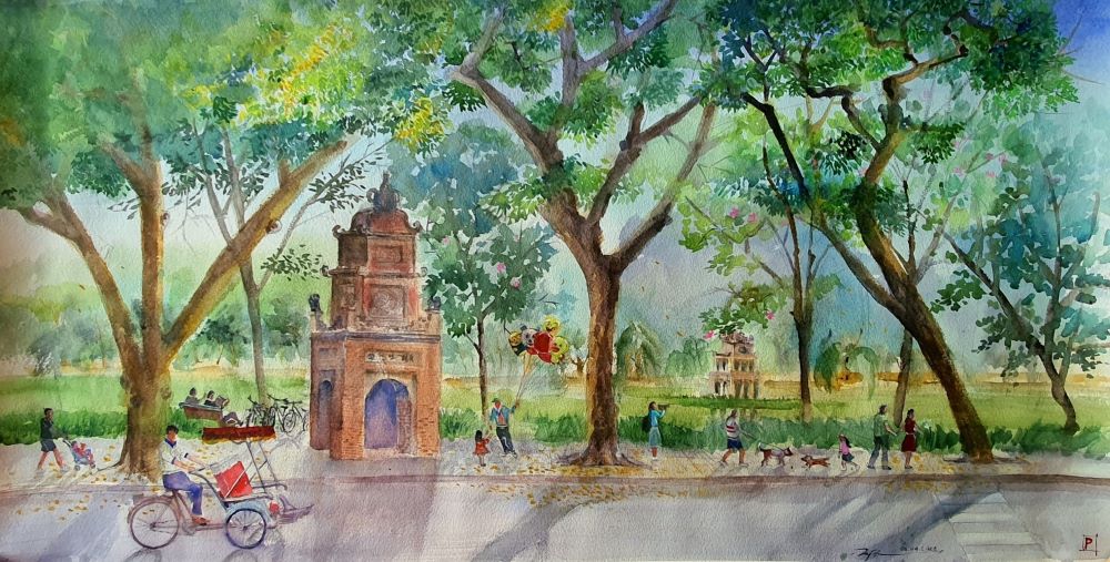 Explore captivating watercolors at “Hanoi in my Heart”