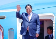 Prime Minister Pham Minh Chinh arrives in China 