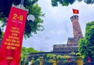 Colorful streets of Hanoi on Vietnamese Independence Day