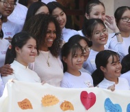 Michelle Obama, Julia Roberts promote girls' education in Vietnam