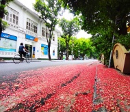 Touring Hanoi in autumn day