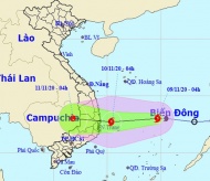 Tropical depression grows into storm Etau and heads toward Vietnam