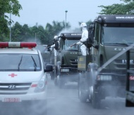 Vietnam’s top Covid-19 treating hospital disinfected 