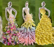 Designing cocktail and party dresses from Vietnamese specialties