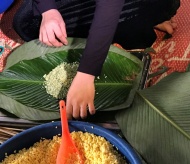 Making fortune from sticky rice cakes