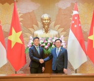 Vietnam, Singapore parliaments ink agreement to boost cooperation