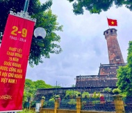 Colorful streets of Hanoi on Vietnamese Independence Day