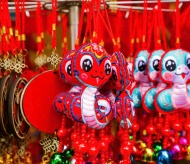 Hang Ma Street shines in red, preparing for the Year of the Snake