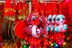 Ma Street shines in red, preparing for the Year of the Snake