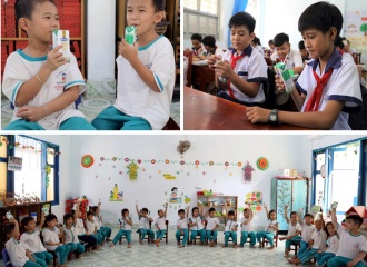 Over 90% of Hanoi students join school milk project