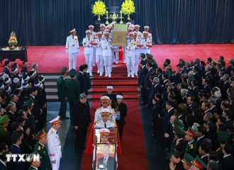 Vietnamese bid farewell to General Seretary Nguyen Phu Trong