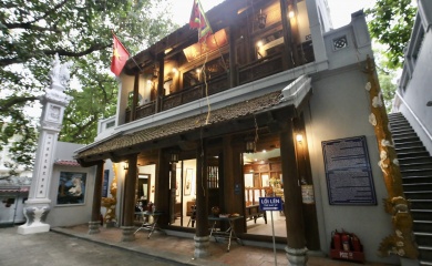 Beauty of an old Vietnamese communal house on the shore of Hoan Kiem Lake